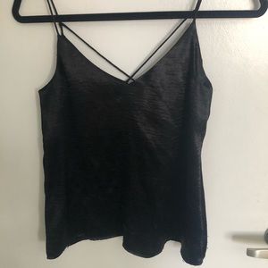 Black “silk” tank top